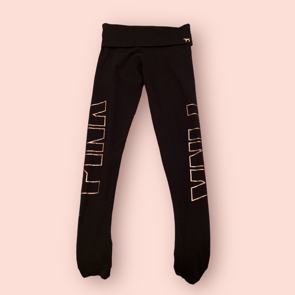 Victoria Secret PINK black yoga leggings - Picture 2 of 2